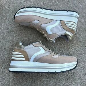 Voile Blanche Sneakers Leather Platform Size 40